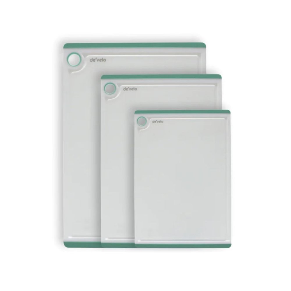 3 Piece Plastic Utility Non-Slip Cutting Board Set